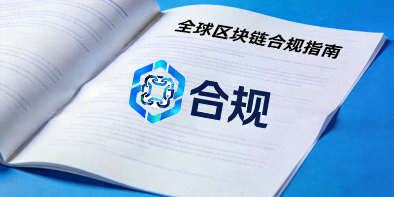 全球法规文件与区块链合规标志叠加